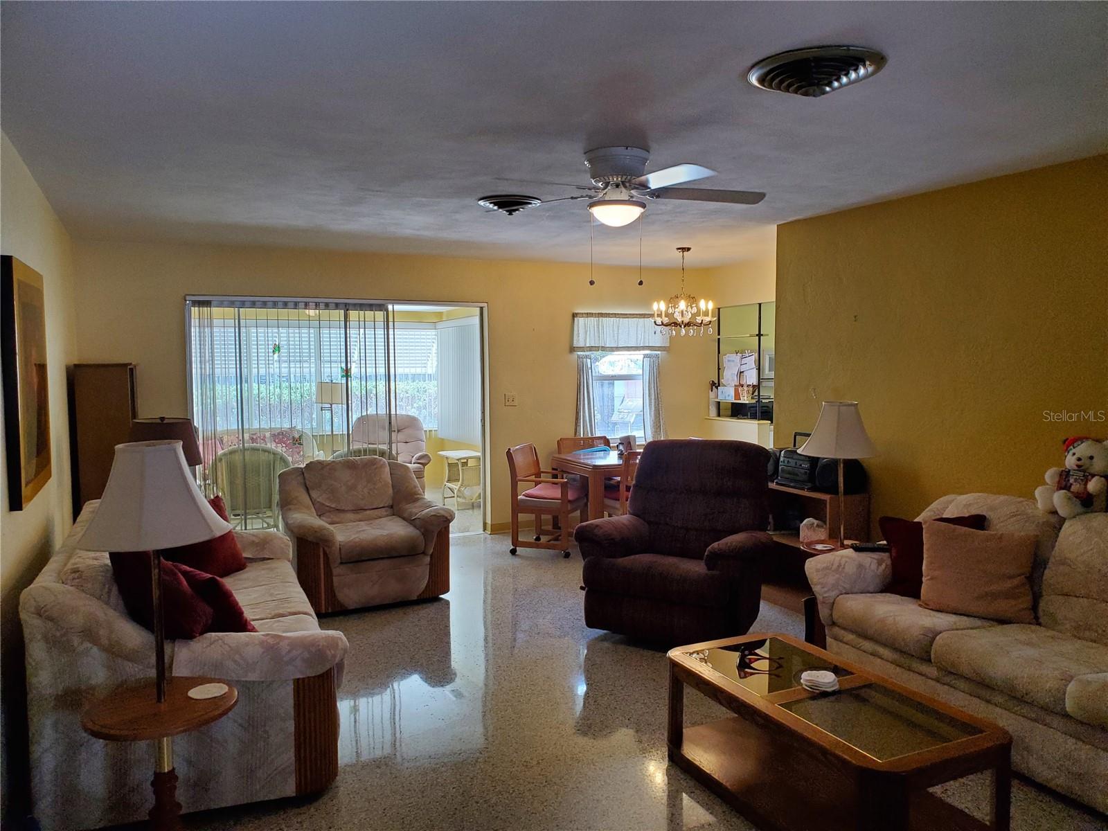 Living Room from front door to Family room