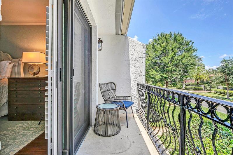 Main Suite balcony with room for outdoor seating.