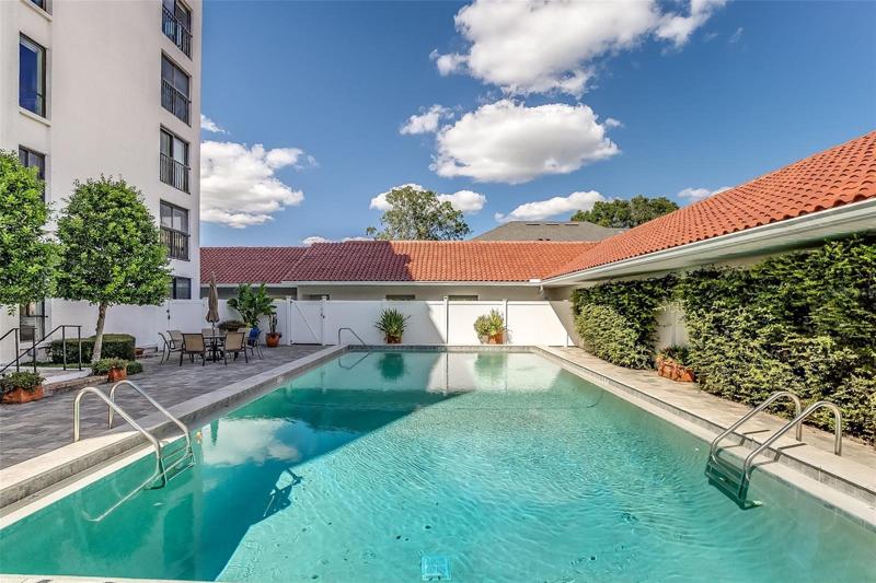 Gated pool, just steps away from the townhome.