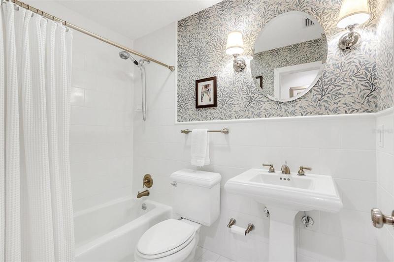 Bathroom 2- tub/shower combo.