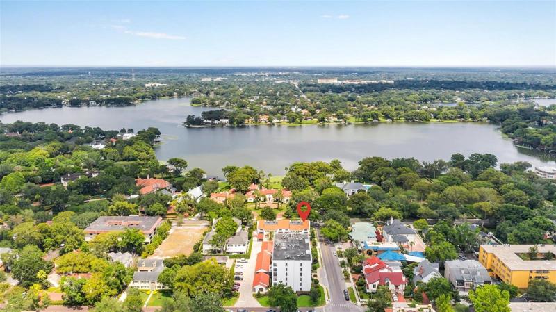 'Across the street from gorgeous lakefront estates.