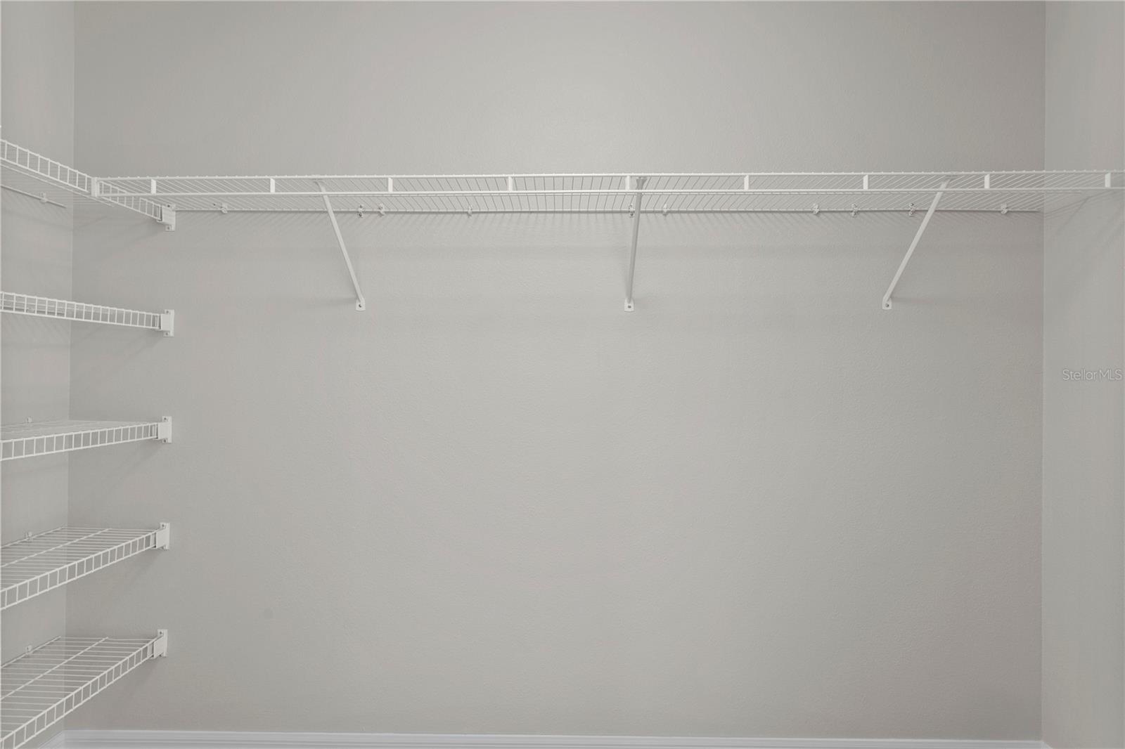 One of two large walk in closets