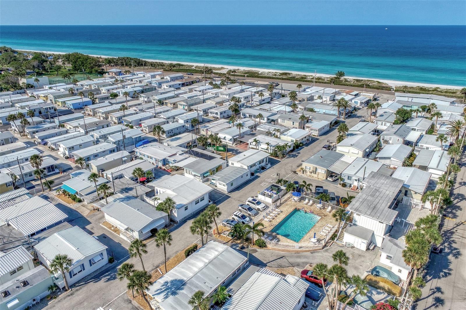 Aerial view of the community
