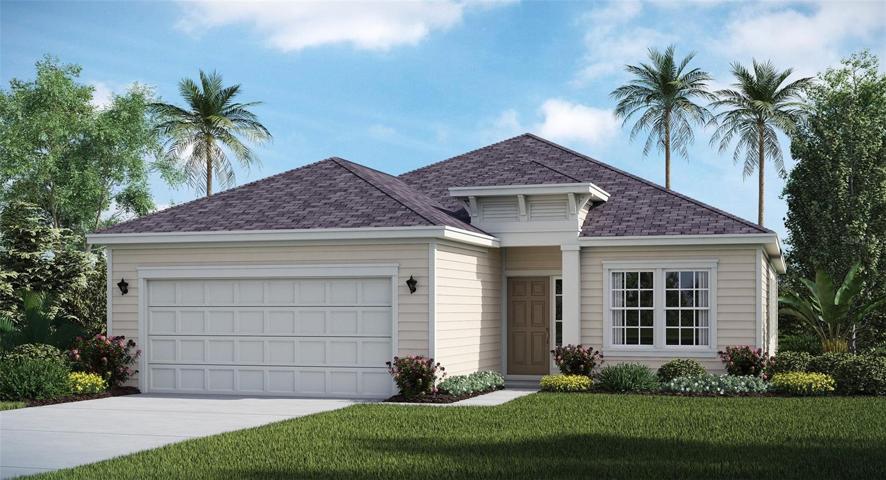 Artist rendering; illustration only; colors, features, and garage orientation will vary.