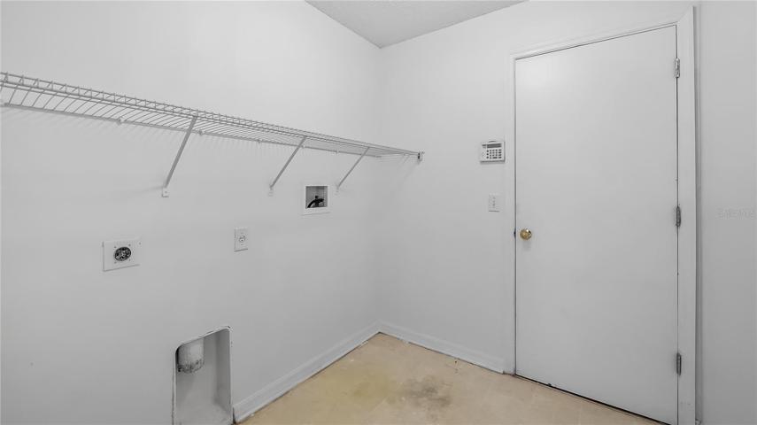 Inside laundry room