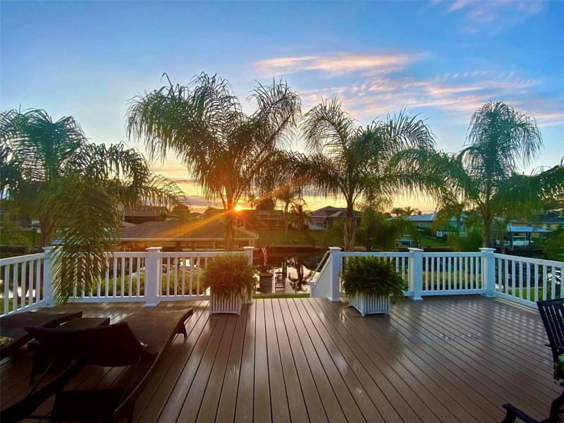 Deck overlooking the water