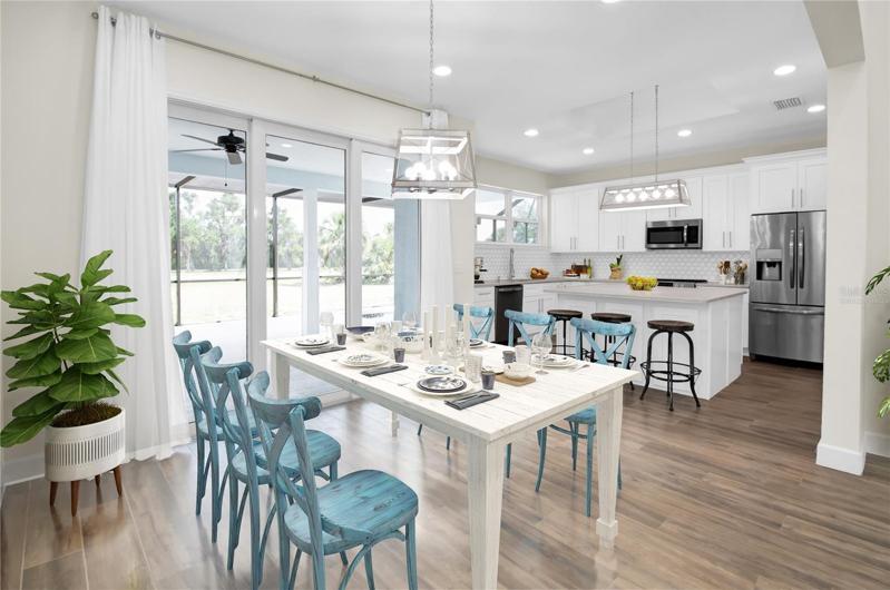 Virtually Staged Dining Area