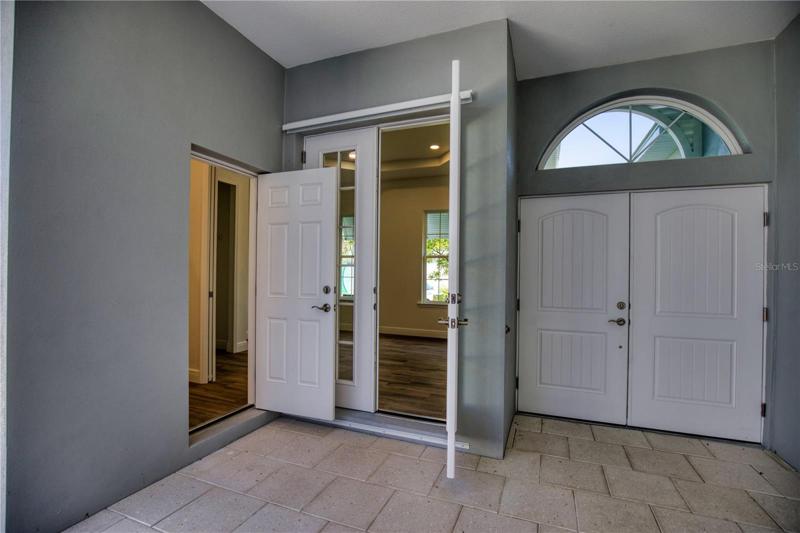 Cabana and bathroom entrance