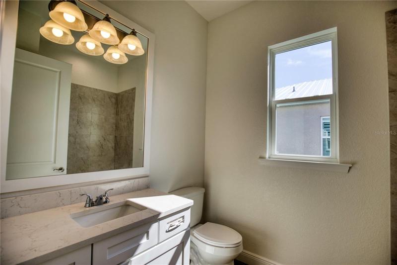 Guest bathroom inside main home