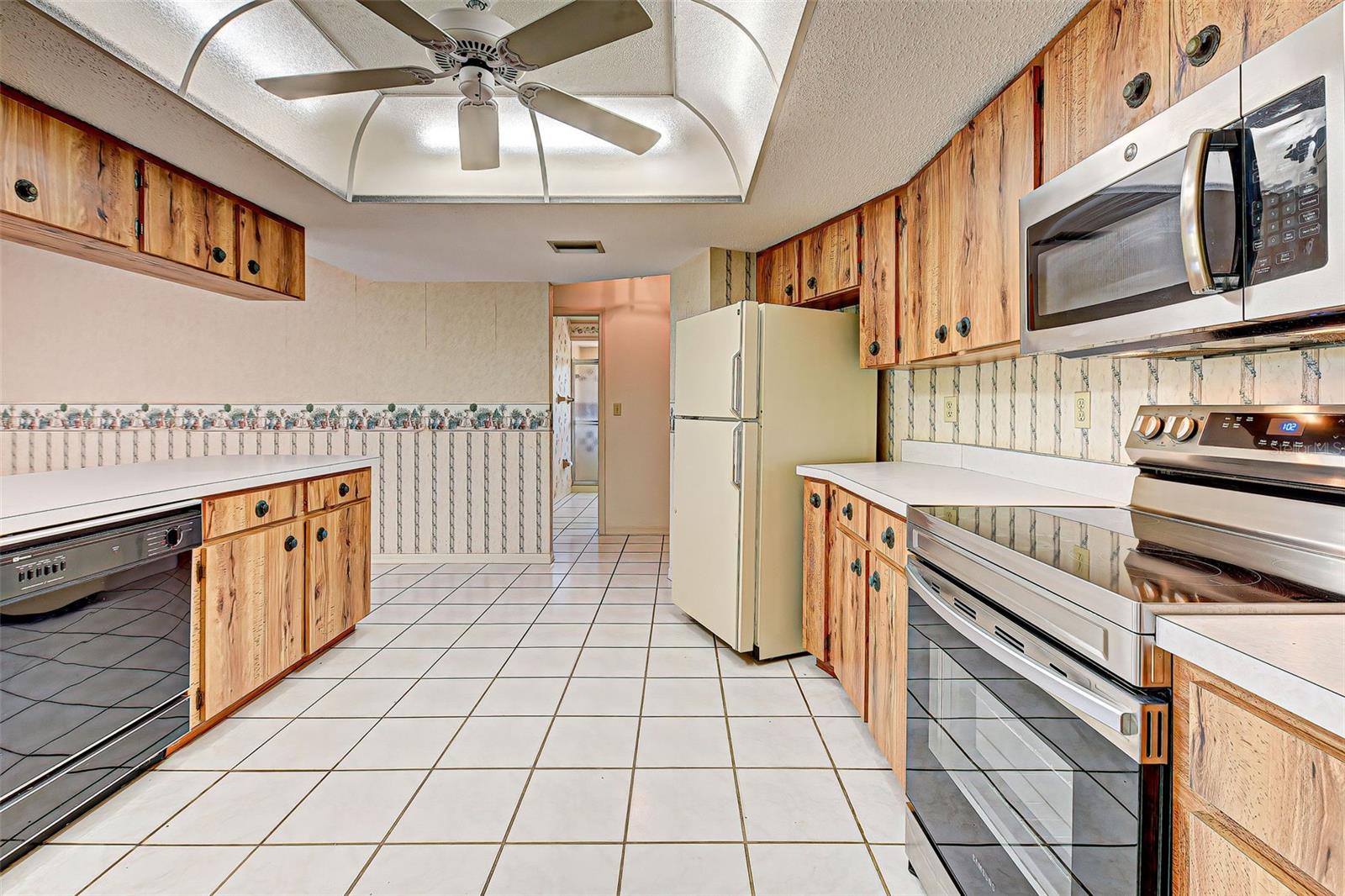 Open kitchen .