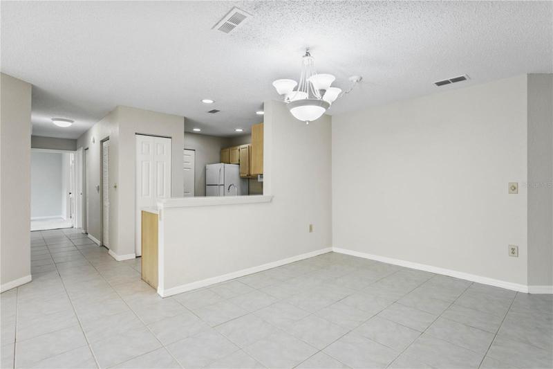 Dining room overlooking kitchen
