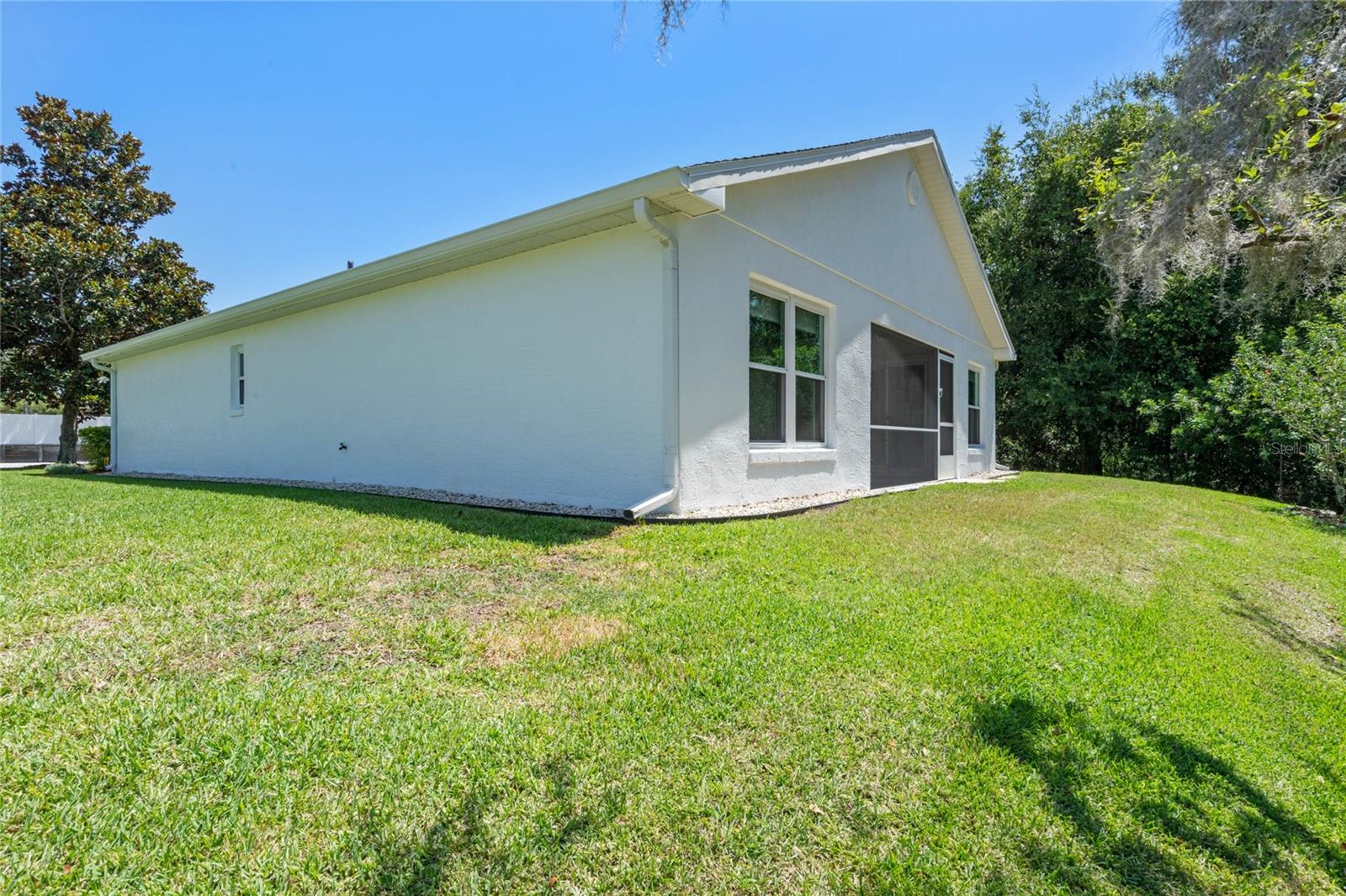 Property features an irrigation system