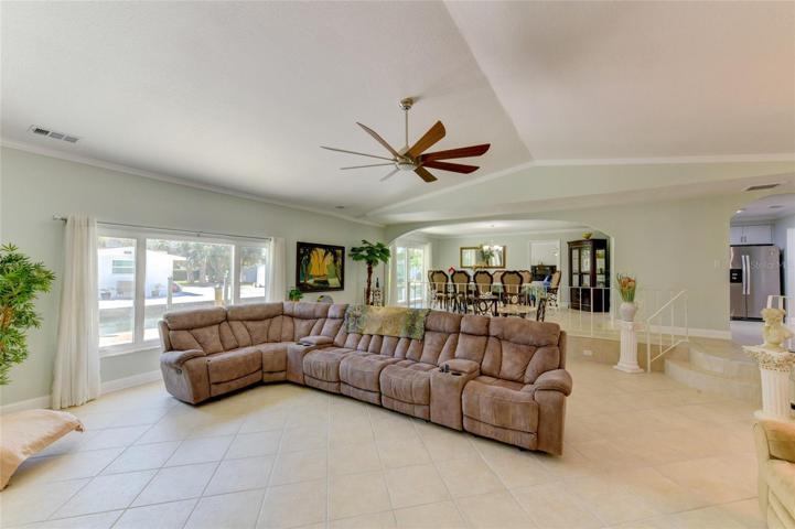 Living room with ceiling fan