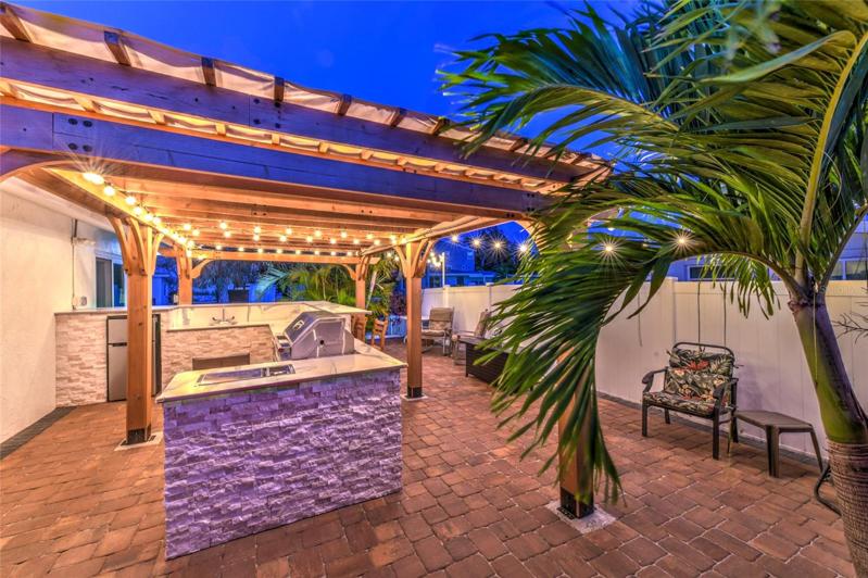 Enjoy the outdoor kitchen