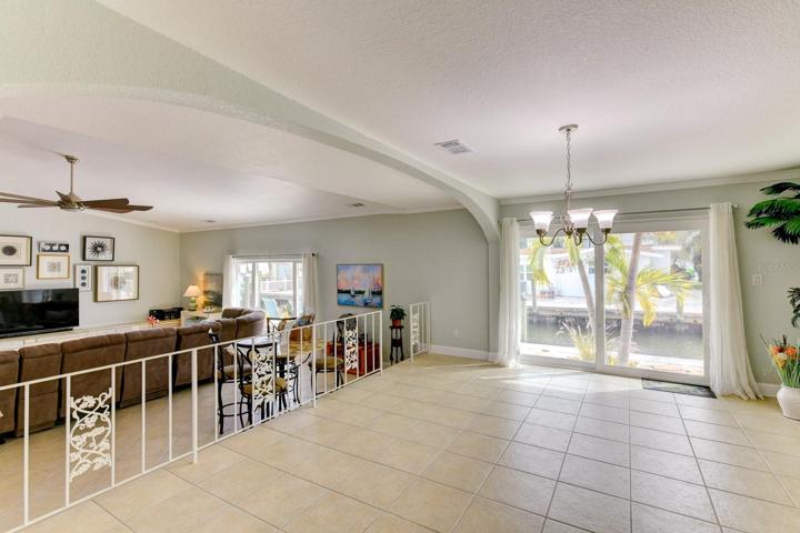 The dining area