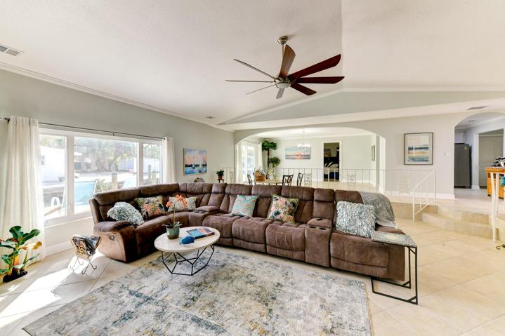 Crown molding in most rooms of the house