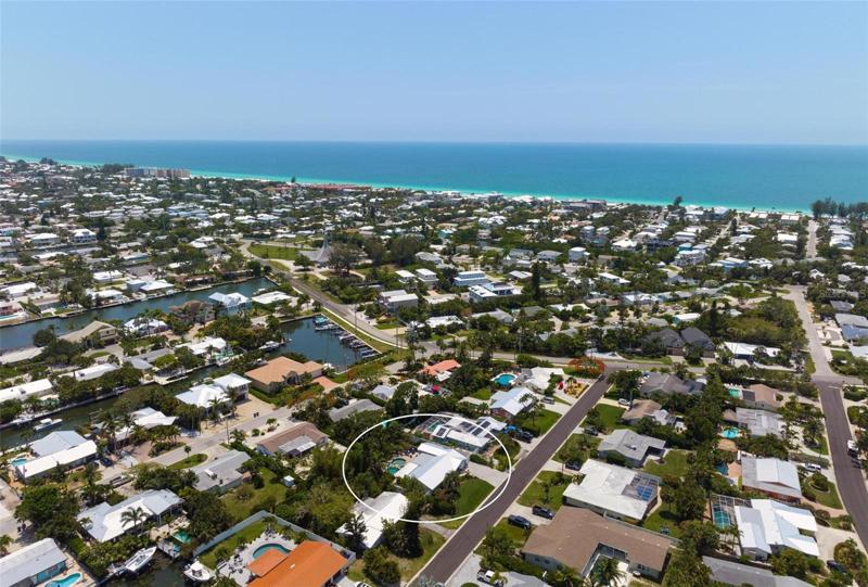 Aerial views west to the gulf of Mexico