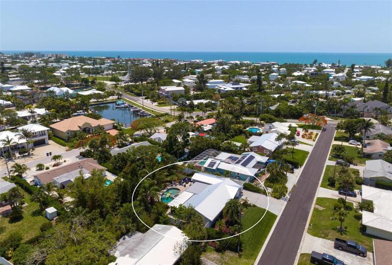 Aerial views west