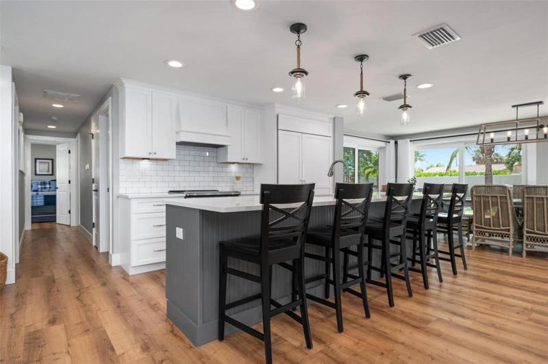 Kitchen with island seating