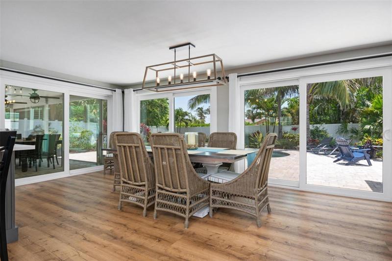 Dining with sliding doors for indoor-outdoor living