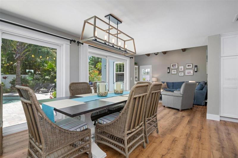 Dining open to family room