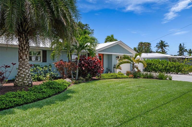 Manicured landscaping
