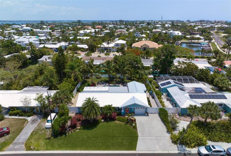 Aerial views facing south