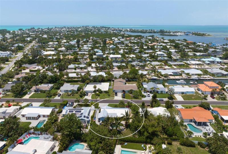 Aerial views facing north
