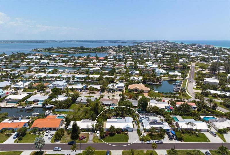 Aerial views facing south