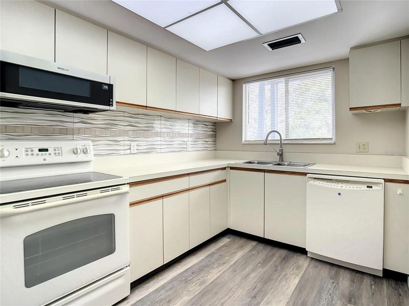 Well lit kitchen