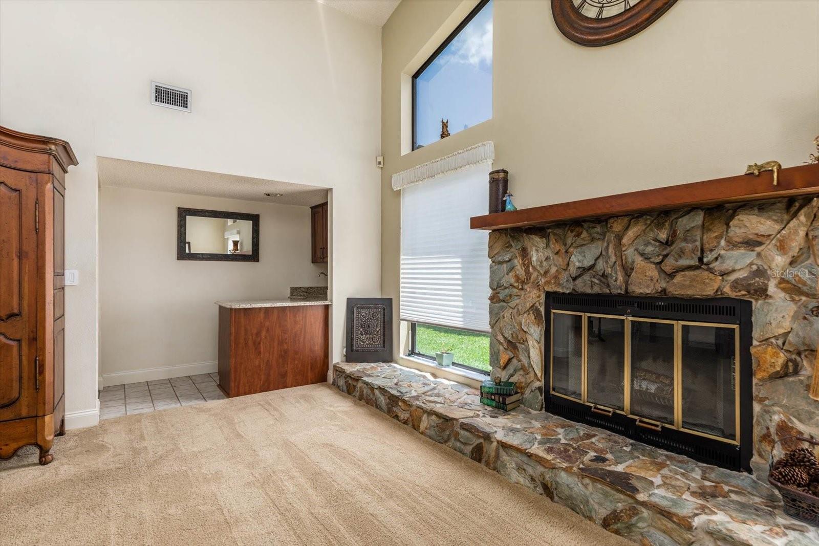 Family Room with view to wet bar.