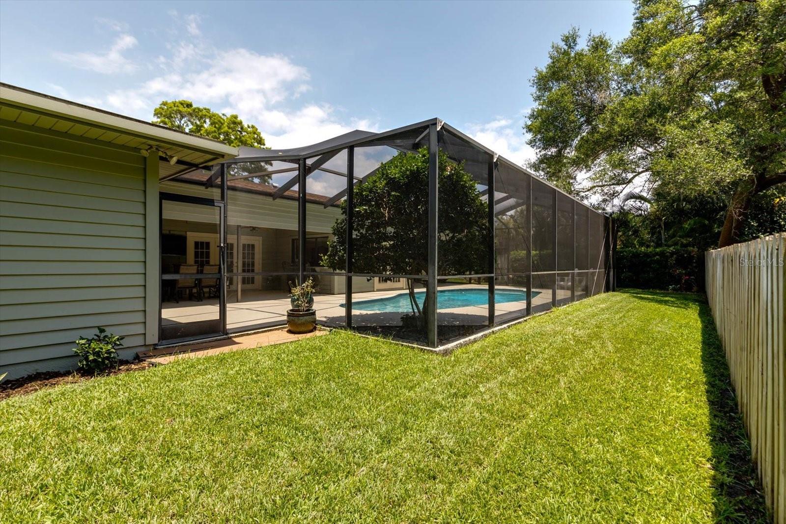 Backyard view to the pool