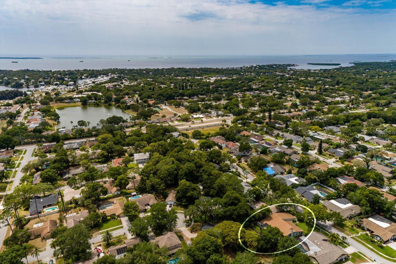 Aerial View to Gulf of Mexico.