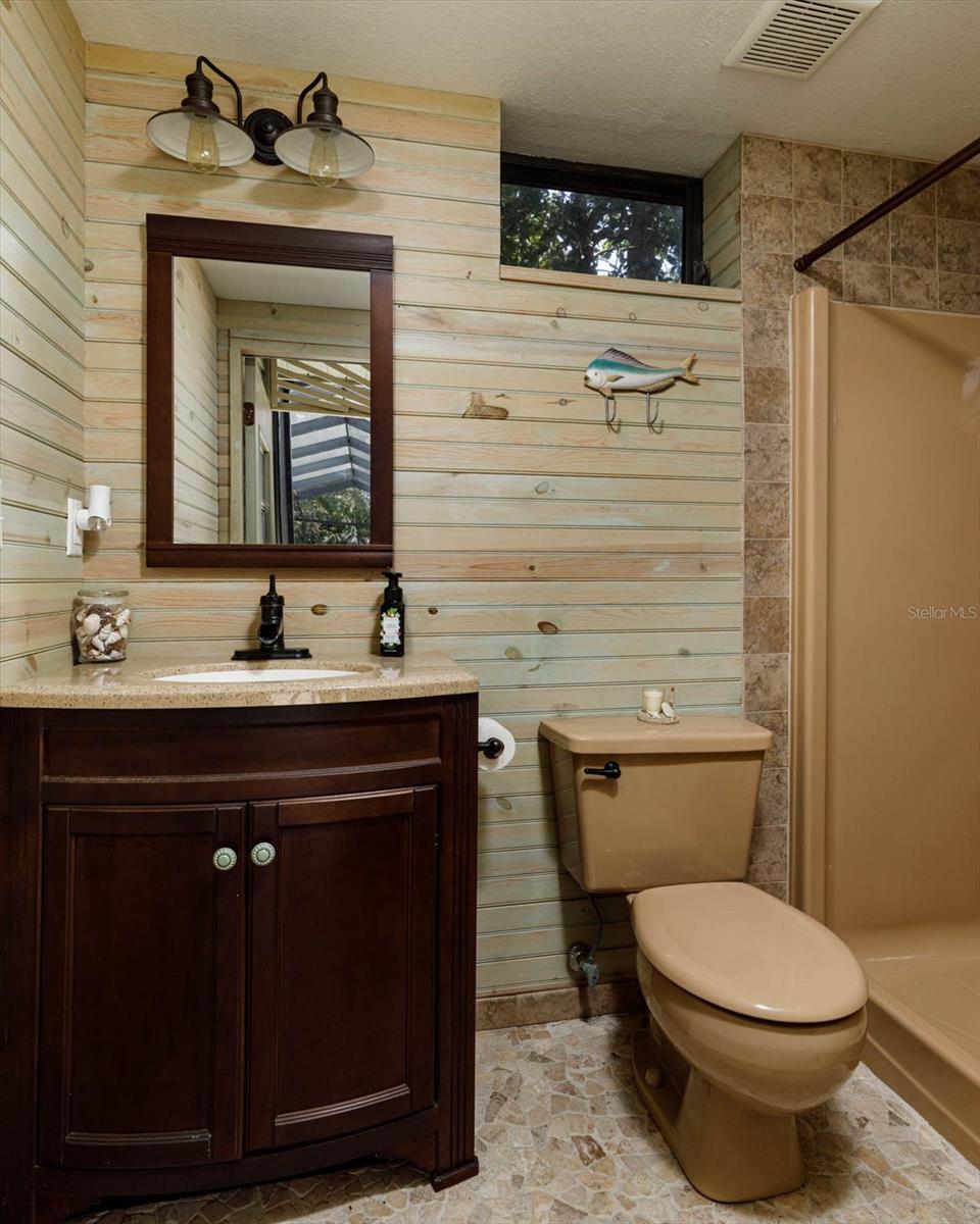 Cabana full bath with shower.