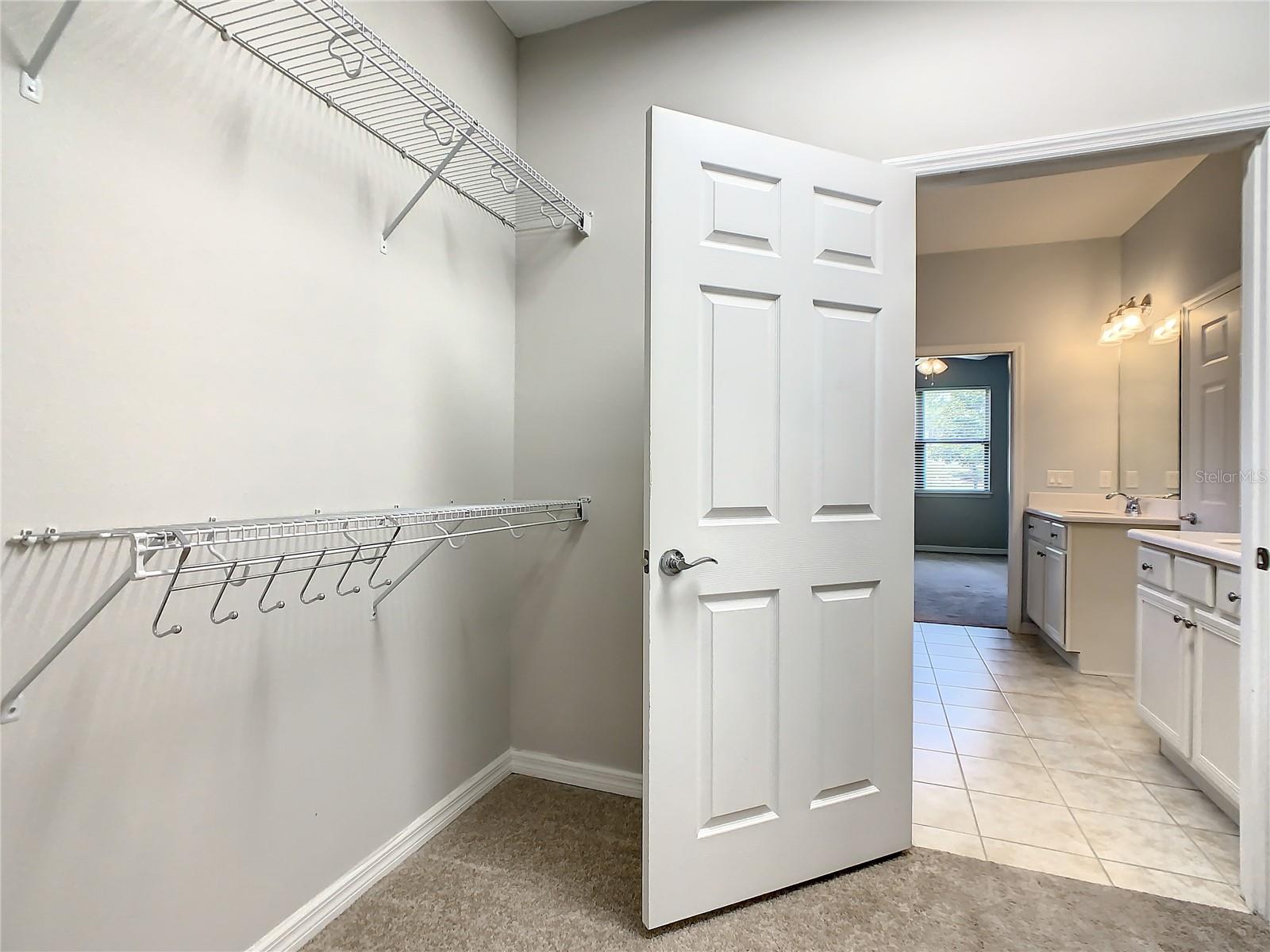 Upstairs Master Bedroom Walk in Closet