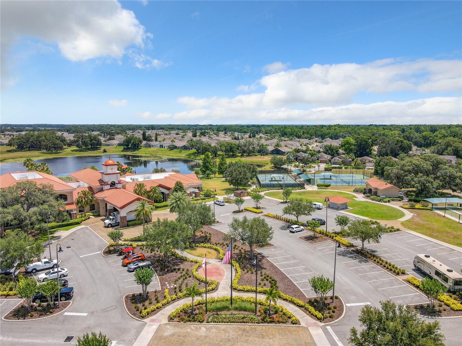 Aerial View of Clubhouse &amp; Amenities