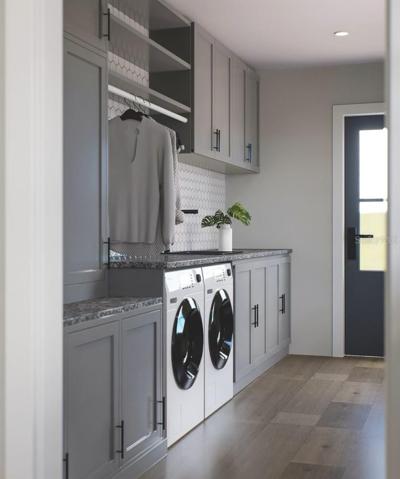 Mudroom Style Laundry Room W/D Virtual Addition