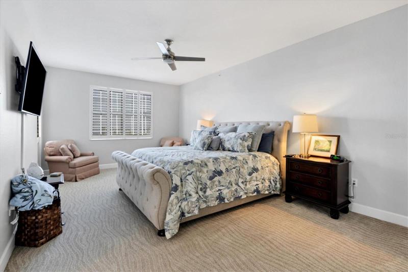 Master Bedroom with Water Views!