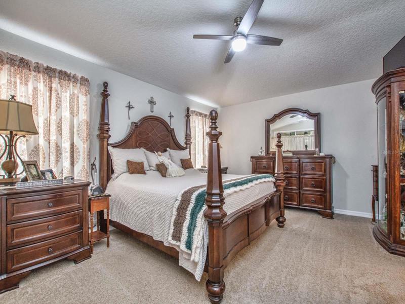 Master Bedroom is large, new carpet with a walk in closet