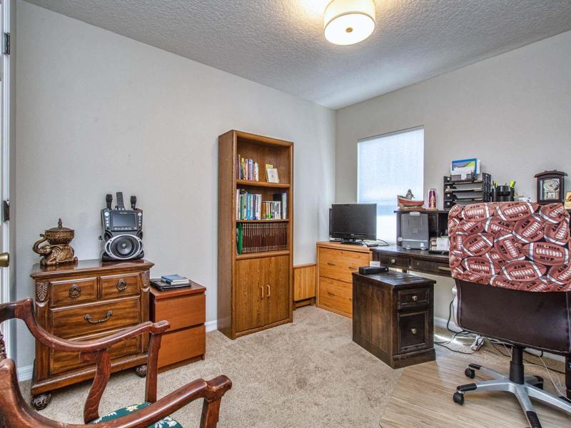 Bed 2, has a walk in closet and is currently used as an office.