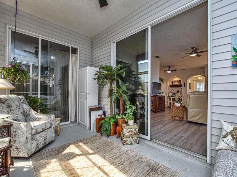 Beautiful Florida room flows from the living room for additional living space