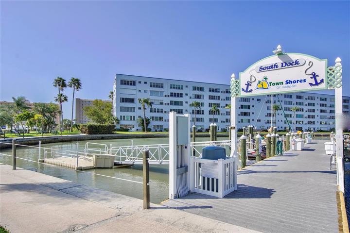Marina at Town Shores is private and just steps away