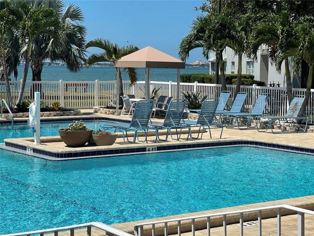 Waterfront Clubhouse Pool for all owners to enjoy- and a view of the Don Cesar Beach Resort St Pete Beach! You have 4 pools to choose from at Town Shores Gulfport!