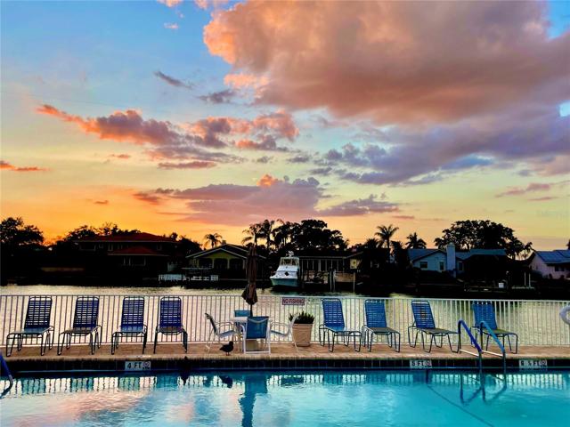 Sunset from Hampton pool just steps away from #211! #3 of 4 pools to choose from
