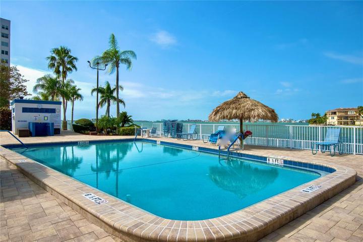 Perfect for sunsets or sunshine- Waterfront pool at HAMPTON at Town Shores.