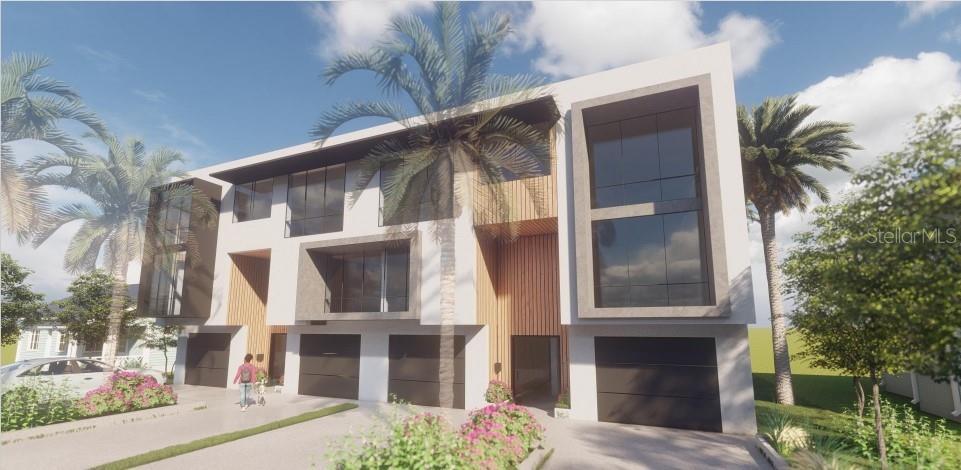 This would be the view at the height for a rooftop terrace in the proposed townhome plans.