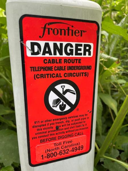 Underground cable for telephone in the community