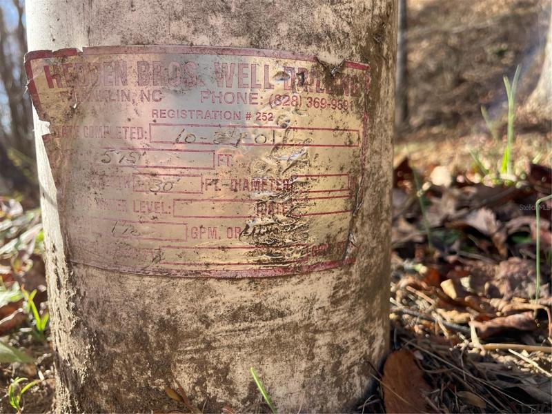 575 feet deep the well was tested. 10/29/2001. Full well report can be provided upon request.