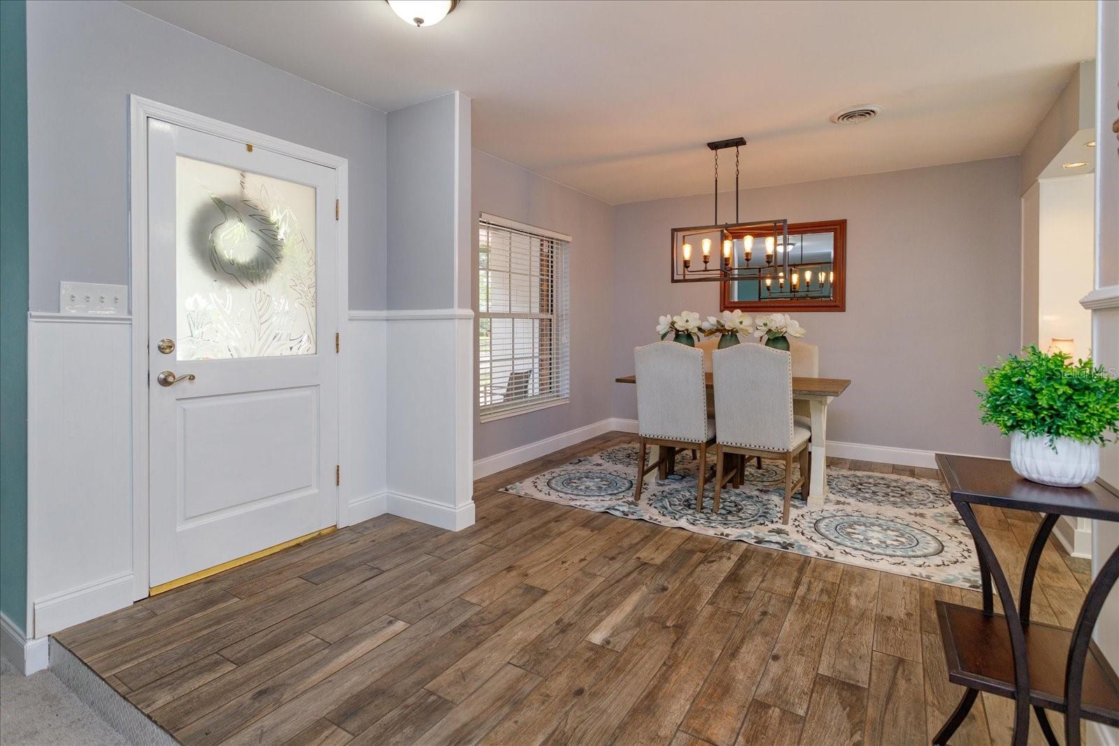 New wood-look tile throughout the home