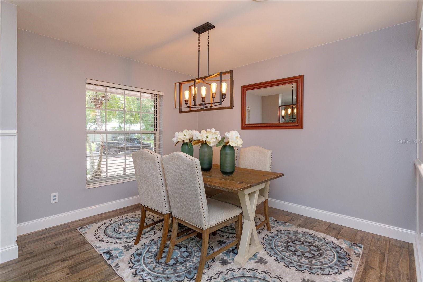 Dining space adjacent to the kitchen